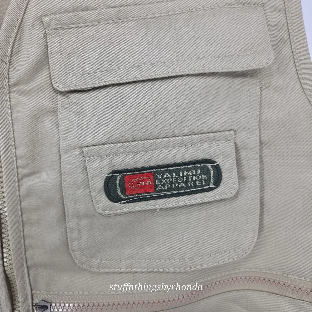 Yalinu Expedition Apparel Utility Hunting Fishing Hike Vest 2XL Khaki 44